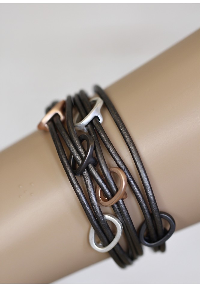 La Muse Multi Bracelet With Little Hoops