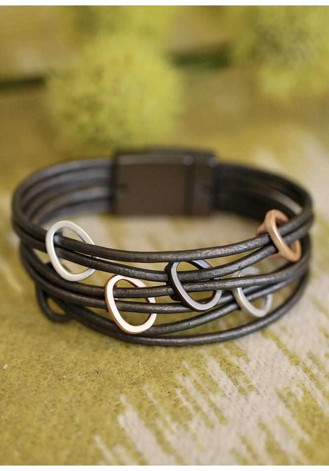 La Muse Multi Bracelet With Little Hoops