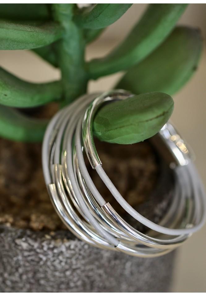 La Muse Multi Grey And Silver Bracelet