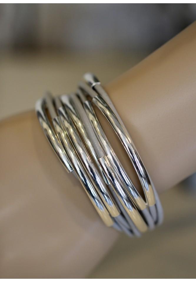 la muse Multi grey and silver bracelet