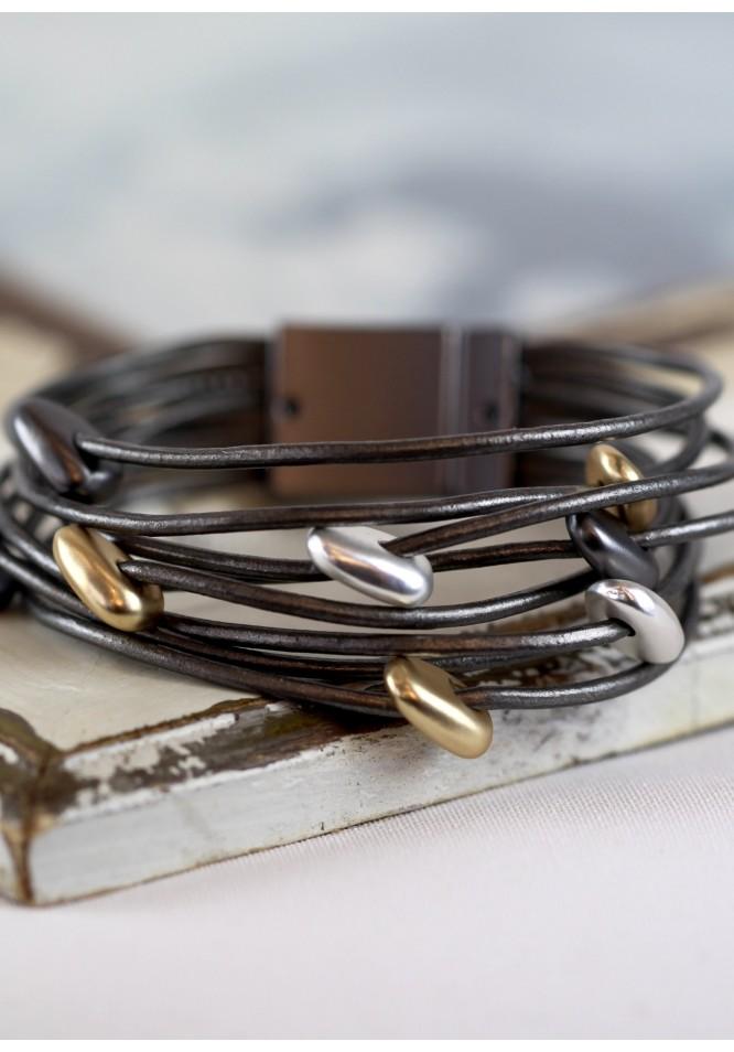 La Muse Multi Strand Bracelets With Nuggets