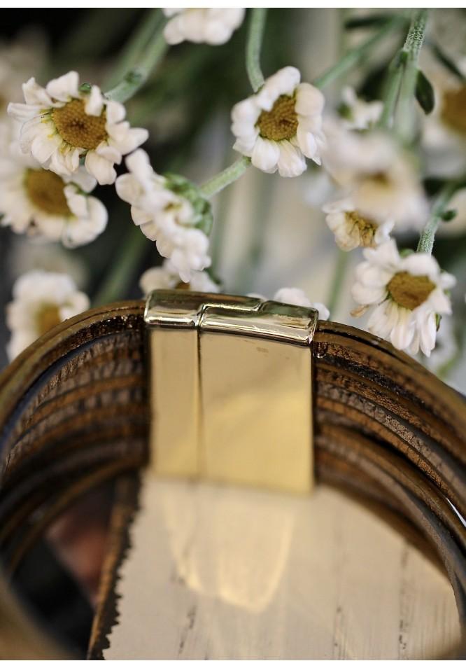 La Muse Multi Strand Leather Bracelet