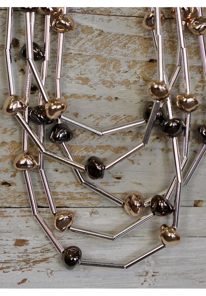 La Muse Multi Strand Nuggets Neckalce