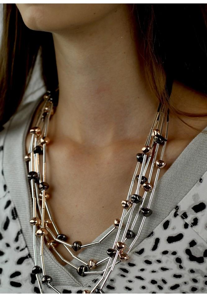 la muse Multi strand nuggets neckalce