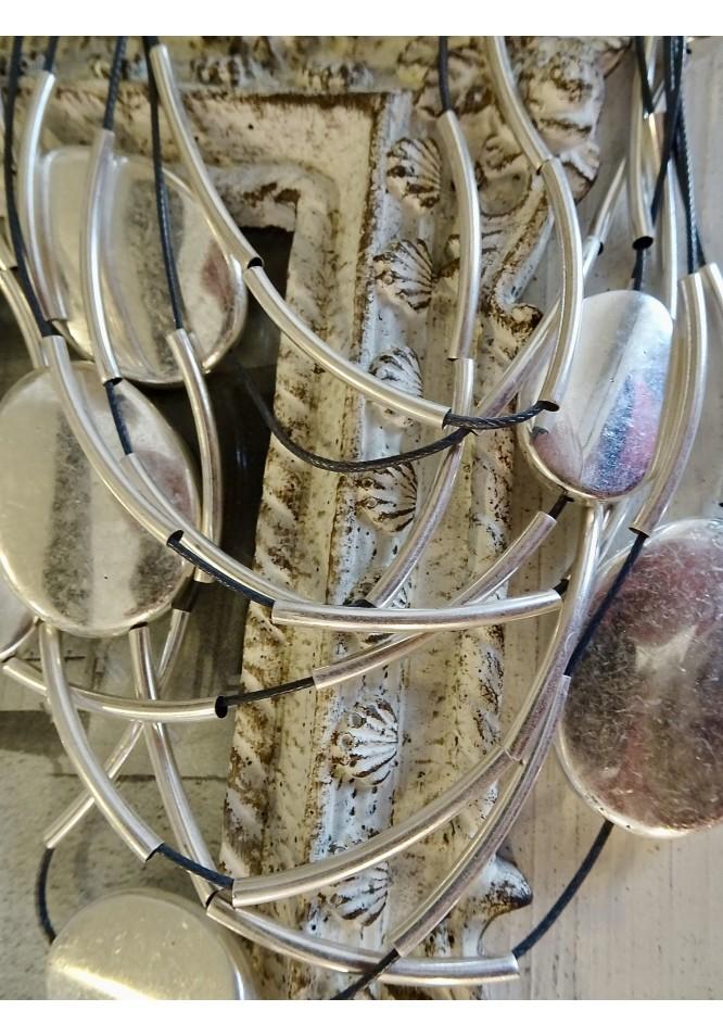 La Muse Multi Strand Oval Bead Necklace