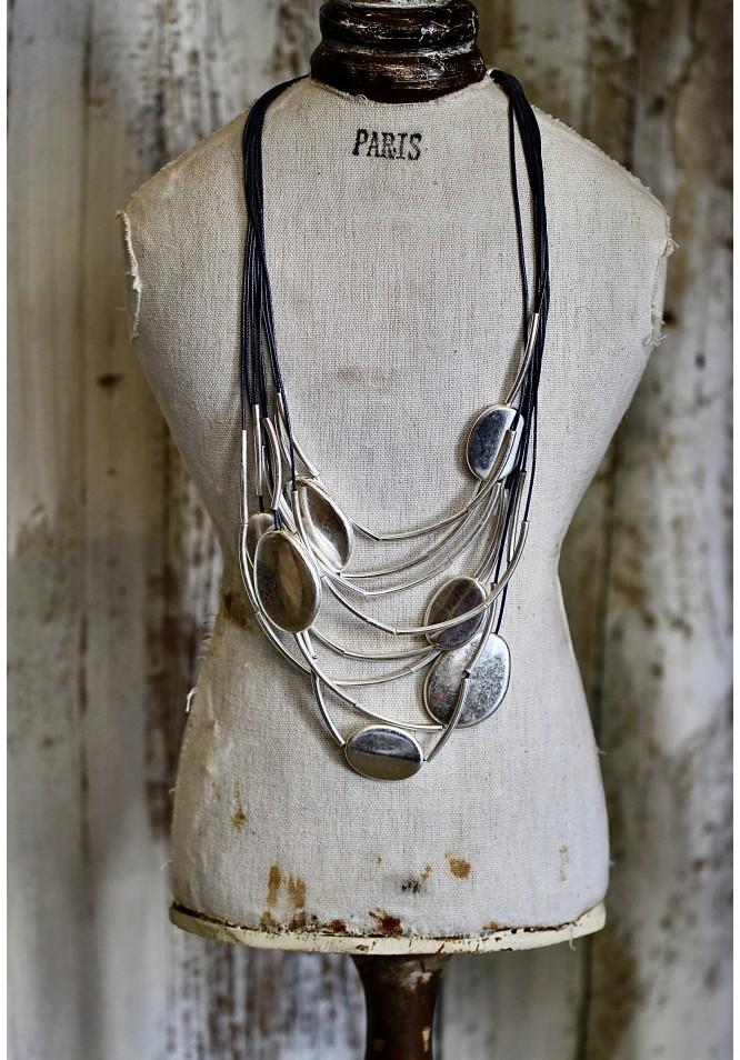 La Muse Multi Strand Oval Bead Necklace