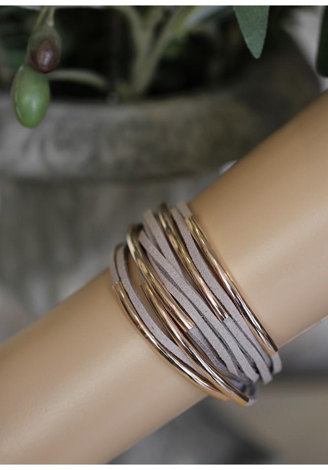 La Muse Multi Strand Suede Bracelet