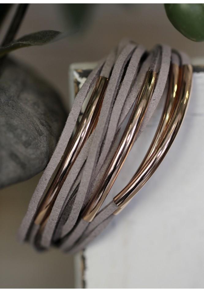 La Muse Multi Strand Suede Bracelet