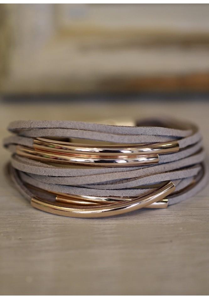 la muse Multi strand suede bracelet