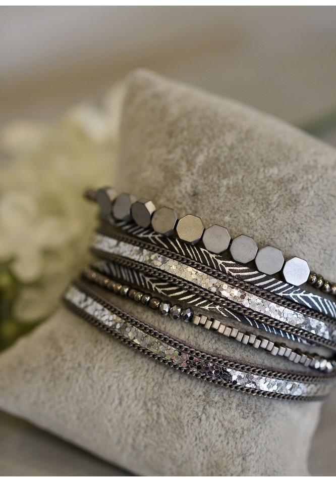 La Muse Multi Wrap Around Bracelet With Beads