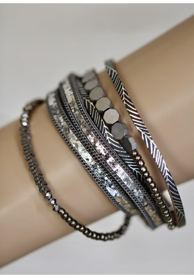la muse Multi wrap around bracelet with beads