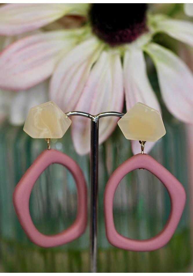 la muse Pink hoop earrings