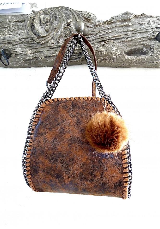 la muse Shoulder bag with pom pom
