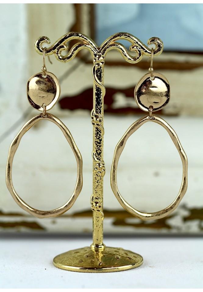 La Muse Statement Oval Earrings