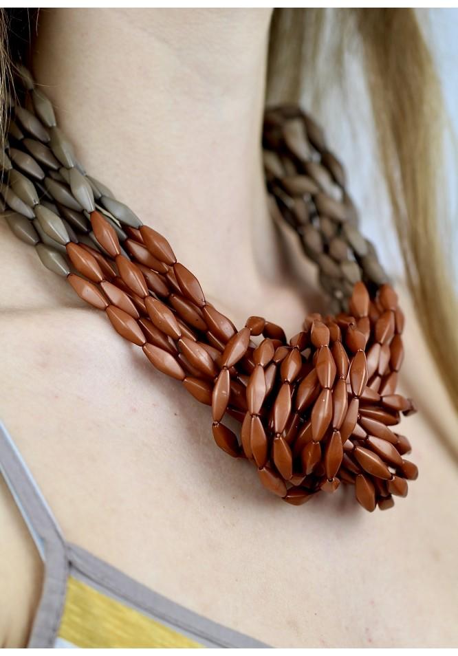 La Muse Terracota Knot Necklace
