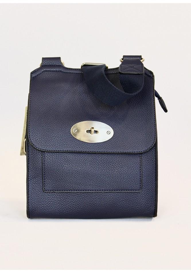 la muse Twist clasp bag navy