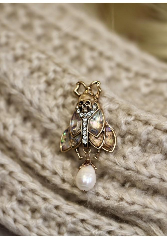 La Muse Vintage Moth Brooch