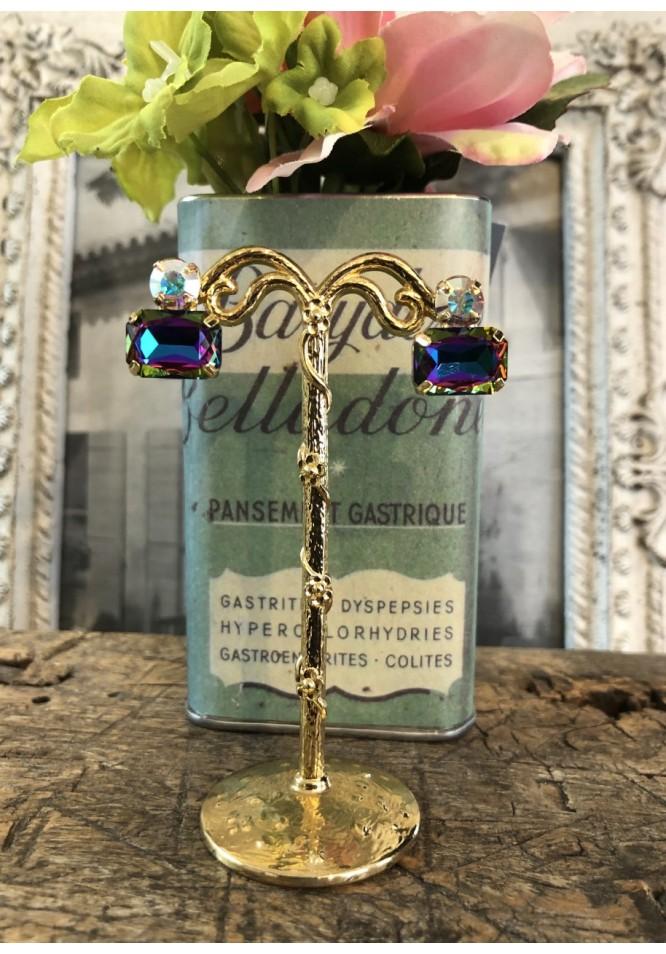 La Muse Vintage Style Earring Jewel Colours