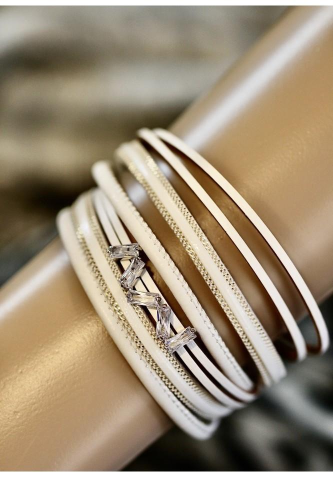 La Muse Wrap Around Bracelet With Baguette Crystal