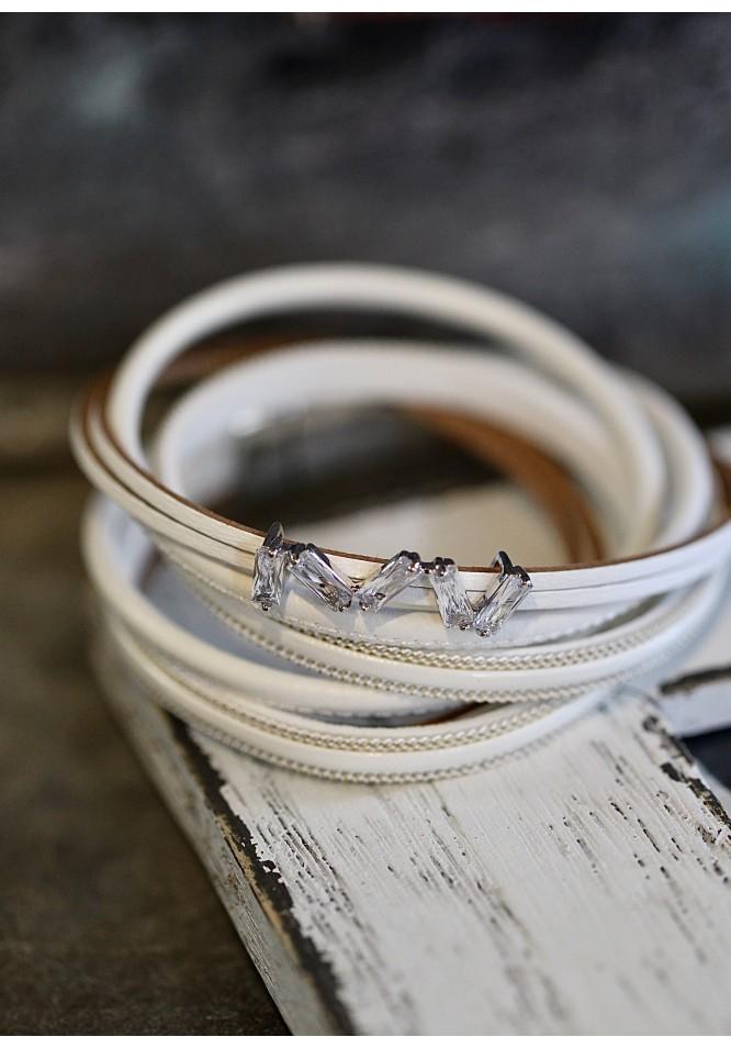 la muse Wrap around bracelet with baguette crystal