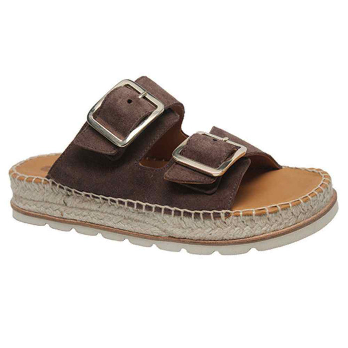 la plume Bali Women's Espadrilles Brown Nubuck