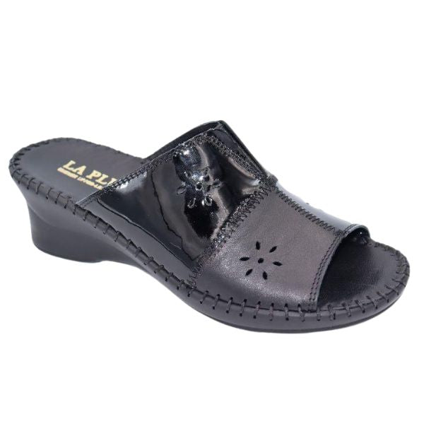 la plume Gemini Women's Sandals Black Patent