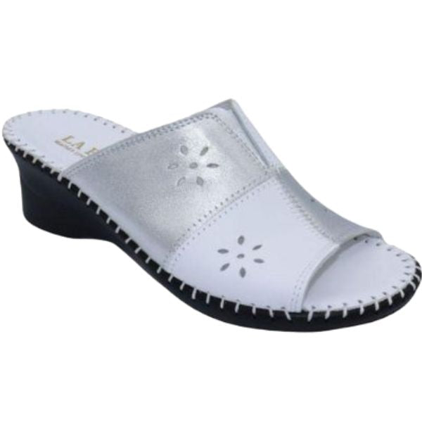 la plume Gemini Women's Sandals White Silver