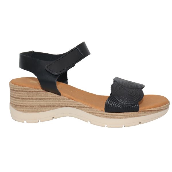 La Plume Honey Women's Sandals Black Leather