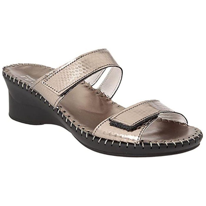 La Plume Nina Women's Sandals Pewter Combo