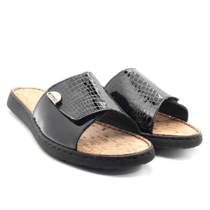 la plume Raleigh Sale Women's Sandals Black Croco