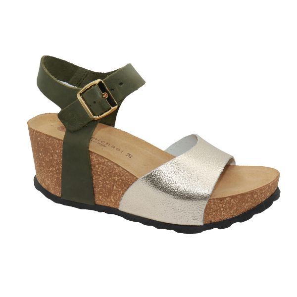 la plume Rosalie Women's Sandals Green/Gold
