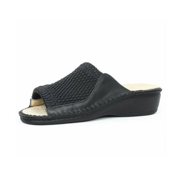 La Plume Stretch Women's Sandals Black Leather