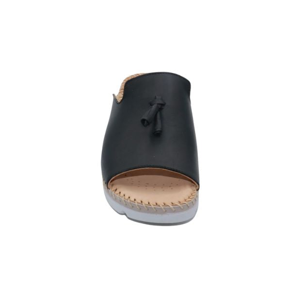 La Plume Tassle Women Slides Black