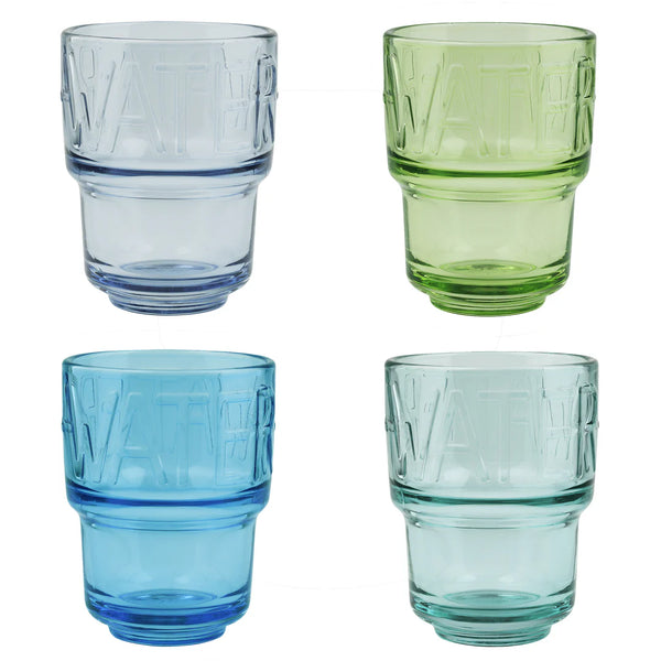 la rochère Assorted Colors WATER Glasses Set-4
