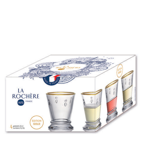 La Rochère Limited Edition Gold Bee Tumblers Set-4