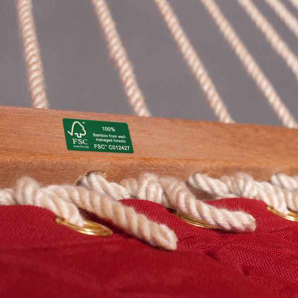 La Siesta Alabama Red Pepper - Padded Kingsize Spreader Bar Hammock