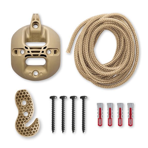 La Siesta CasaMount 1rope Beige - Wall Ceiling & Beam Suspension Set (1-point)