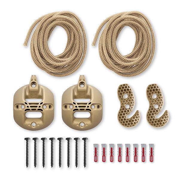 La Siesta CasaMount 2rope Beige - Wall Ceiling & Beam Suspension Set (2-point)