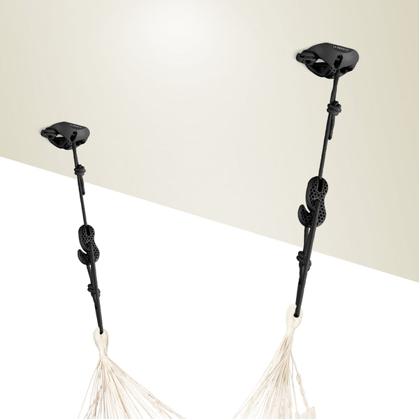 La Siesta CasaMount 2rope Black - Wall Ceiling & Beam Suspension Set (2-point)