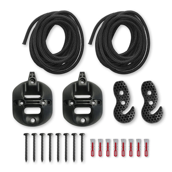 La Siesta CasaMount 2rope Black - Wall Ceiling & Beam Suspension Set (2-point)