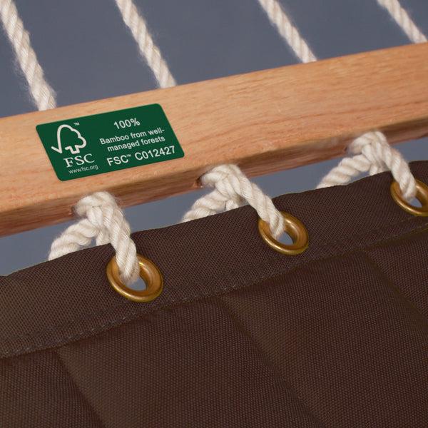 La Siesta Elipso Outdoor R Padded Arabica - Padded Spreader Bar Hammock Outdoor With FSC® Certified Larch Stand