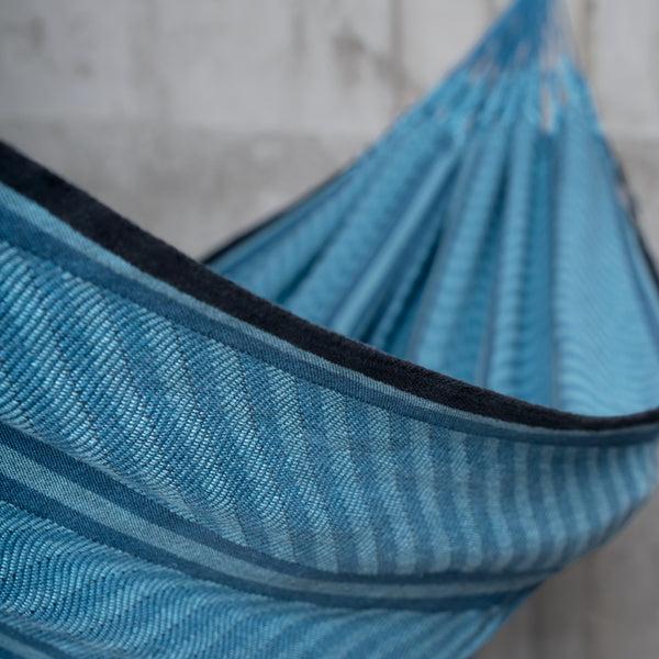 La Siesta Flora Blue Zebra - Organic Cotton Kingsize Hammock