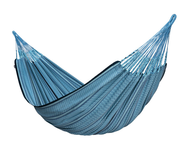 la siesta Flora Blue Zebra - Organic Cotton Kingsize Hammock