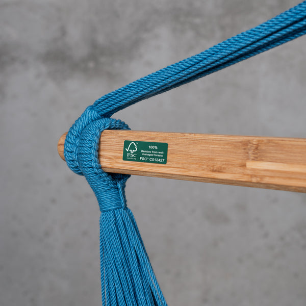 La Siesta Habana Blue Zebra - Organic Cotton Comfort Hammock Chair