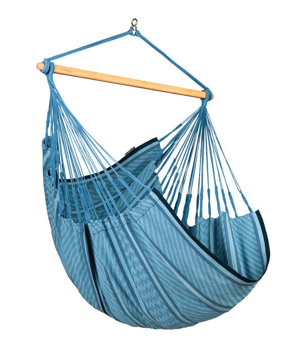la siesta Habana Blue Zebra - Organic Cotton Comfort Hammock Chair