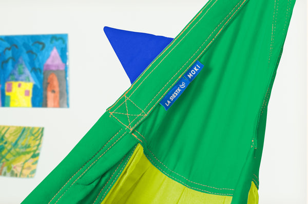 La Siesta Moki Froggy - Padded Organic Cotton Kids Hammock With Suspension