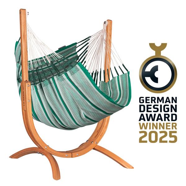 la siesta Udine Organic Agave - Organic Cotton Hammock Chair with FSC® certified Eucalyptus Stand