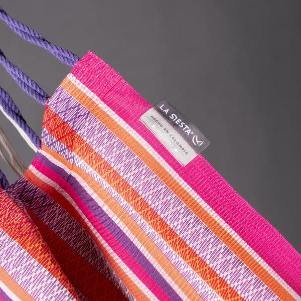 La Siesta Udine Organic Flamingo - Organic Cotton Hammock Chair With FSC® Certified Eucalyptus Stand