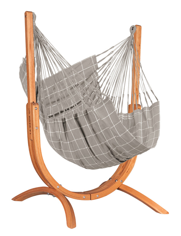 la siesta Udine Outdoor Almond - Weather-Resistant Hammock Chair with FSC® certified Eucalyptus Stand