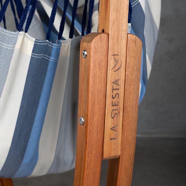 La Siesta Udine Outdoor Sea Salt - Weather-Resistant Hammock Chair With FSC® Certified Eucalyptus Stand